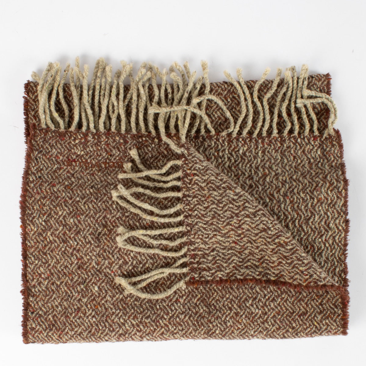 Authentic pre-loved Delvaux Brown Fringe Scarf on Labellov.com