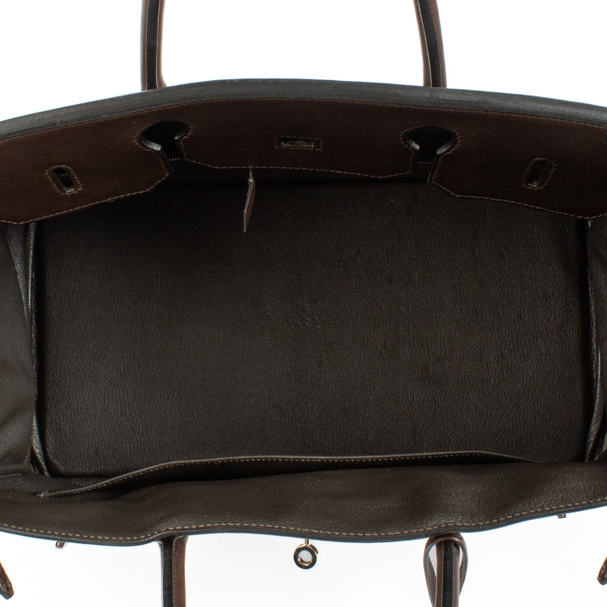Hermès Birkin 40 Ébène Toile Jumping Rayée/Veau Evercalf Métal Argenté