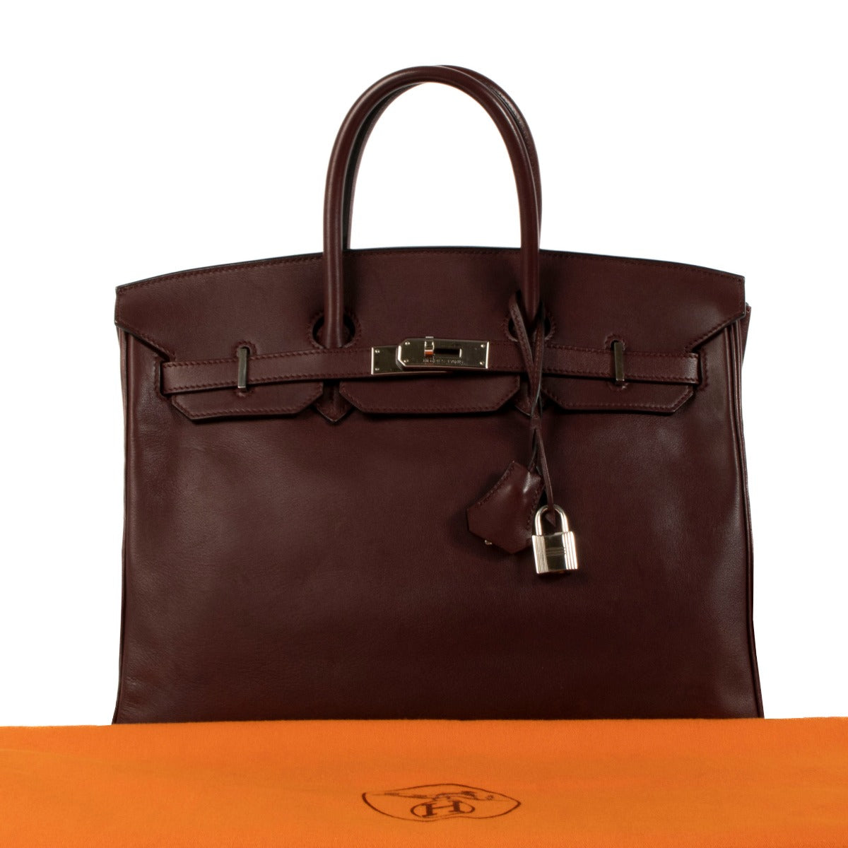 Authentic second hand Hermès Birkin 35 Havane Swift on www.labellov.com