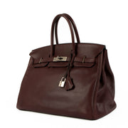 Authentic second hand Hermès Birkin 35 Havane Swift on www.labellov.com