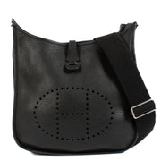 Hermès Black Leather Evelyne PM Crossbody