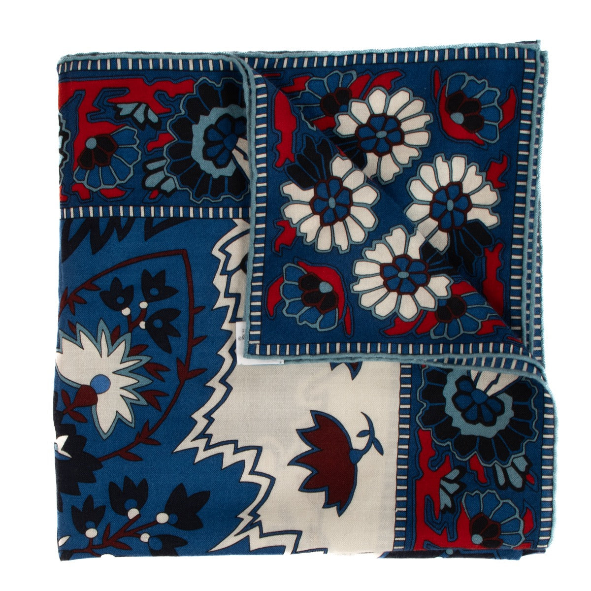 shop 100% authentic second hand Hermès Blue Cashmere Paisley From Paisley 140 Shawl on Labellov.com