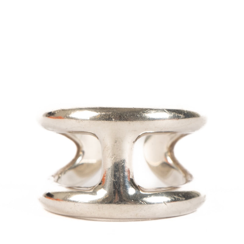 Shop safe online at Labellov in Antwerp, Brussels and Knokke this 100% authentic second hand Hermès Silver 925 Large Osmose Ring - size 58