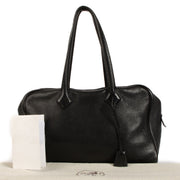 shop 100% authentic second hand Hermès Victoria 35 Black Taurillon Clemence PHW on Labellov.com