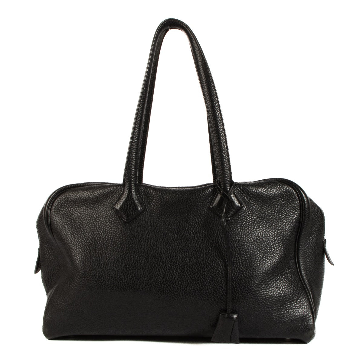 shop 100% authentic second hand Hermès Victoria 35 Black Taurillon Clemence PHW on Labellov.com
