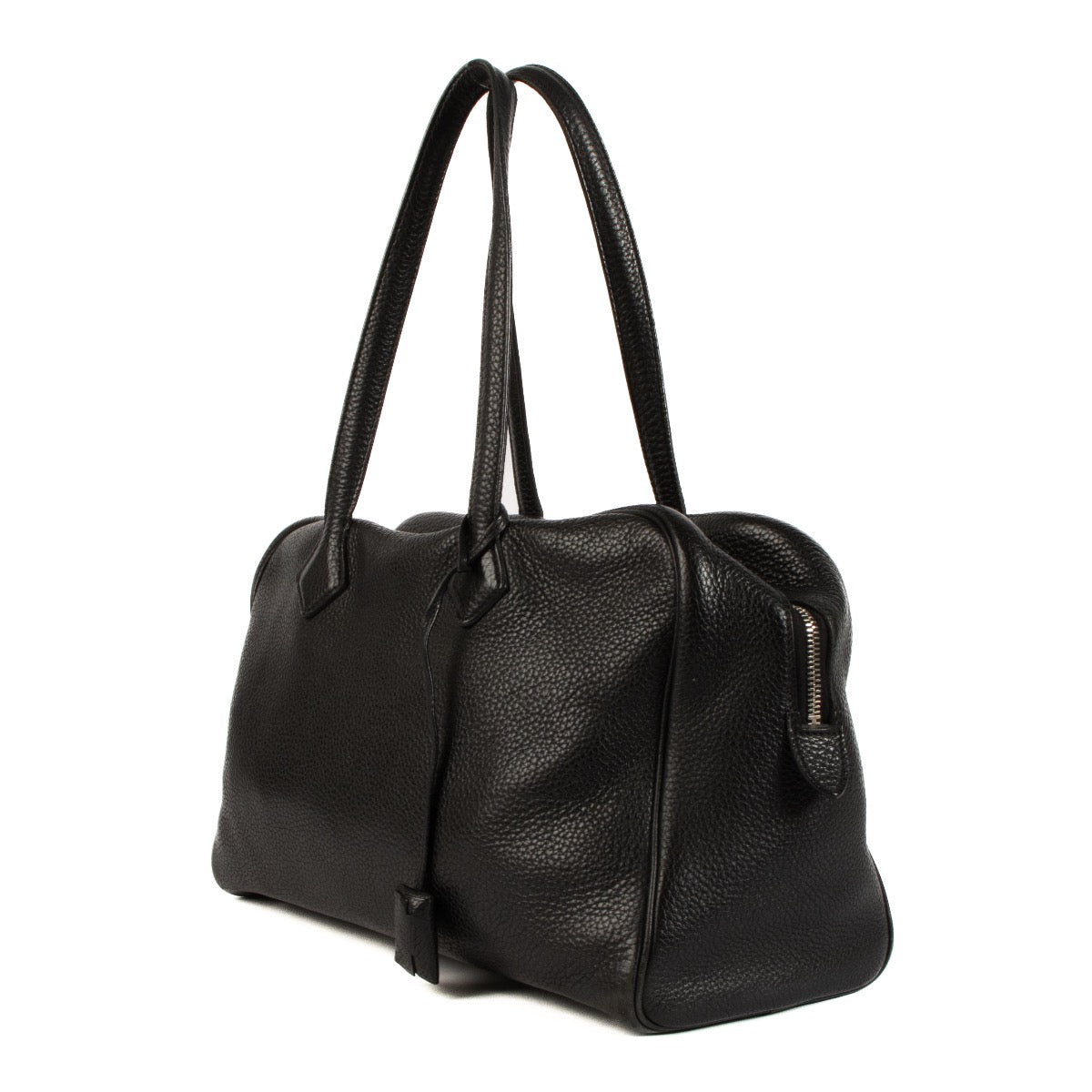 shop 100% authentic second hand Hermès Victoria 35 Black Taurillon Clemence PHW on Labellov.com
