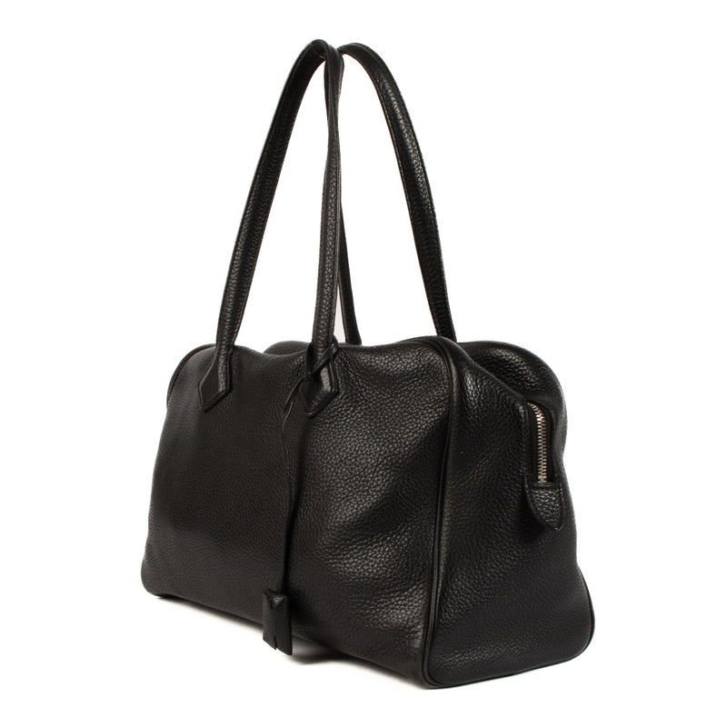 shop 100% authentic second hand Hermès Victoria 35 Black Taurillon Clemence PHW on Labellov.com