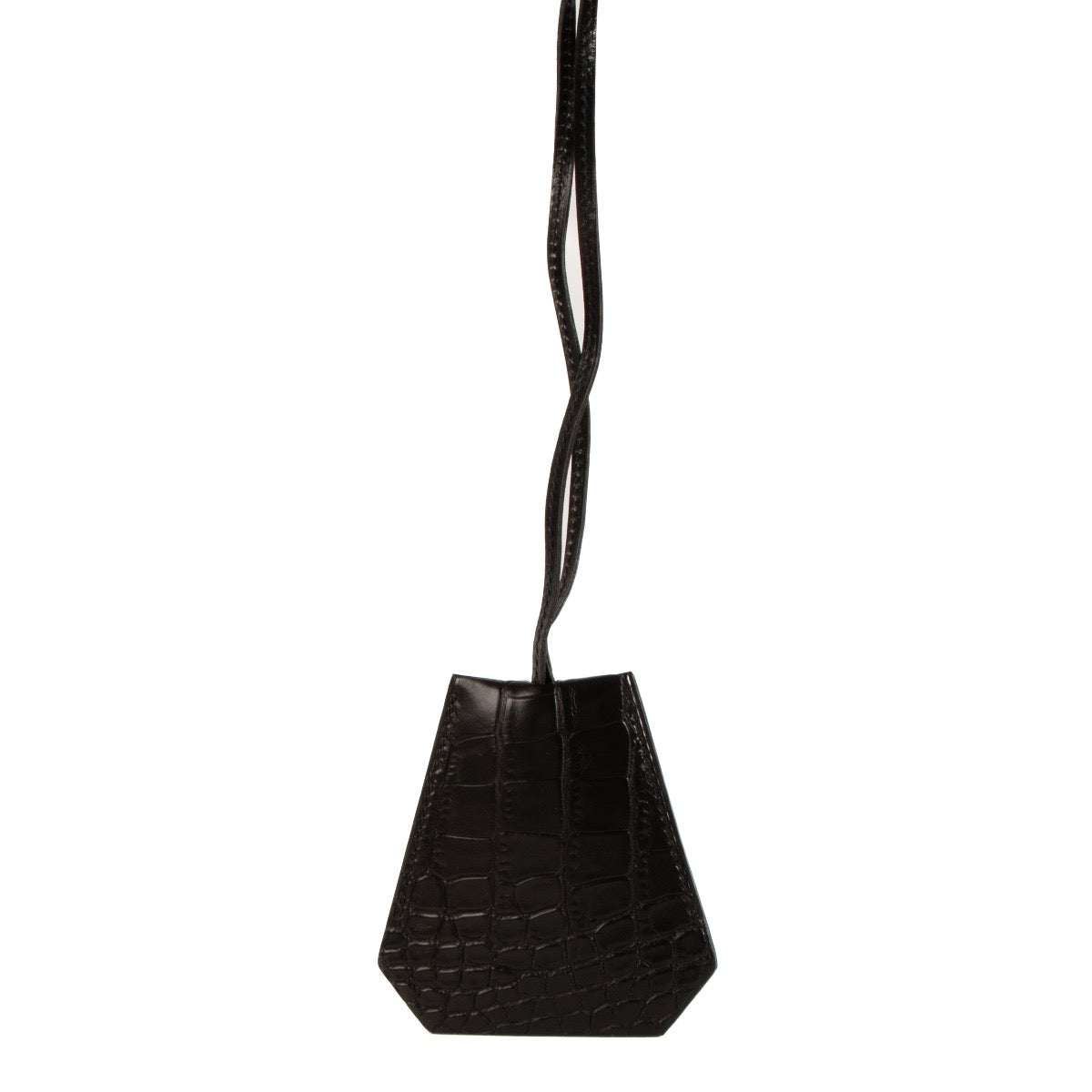 shop 100% authentic second hand Hermès Black Alligator Clochette Necklace on Labellov.com