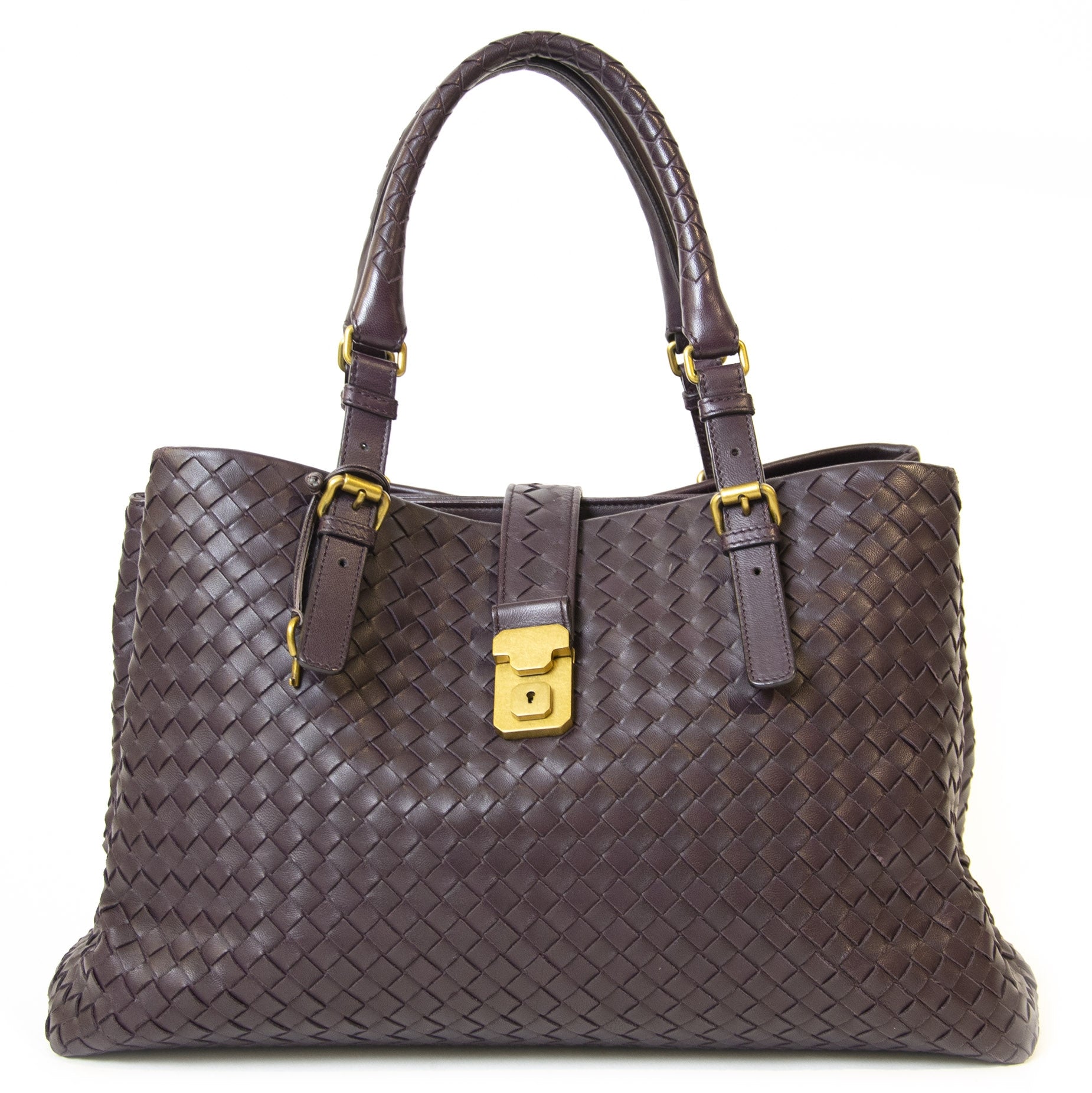 Bottega Veneta Purple Roma Bag Intrecciato for the best price at Labellov secondhand luxuy