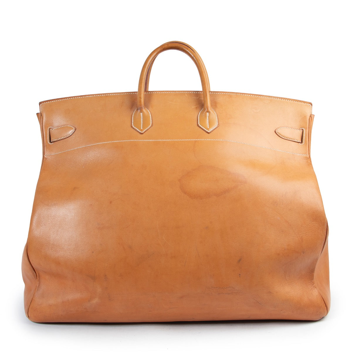Shop safe online authentic second hand Hermès Cognac Barenia Leather Birkin HAC 55 at the right price at Labellov.com.