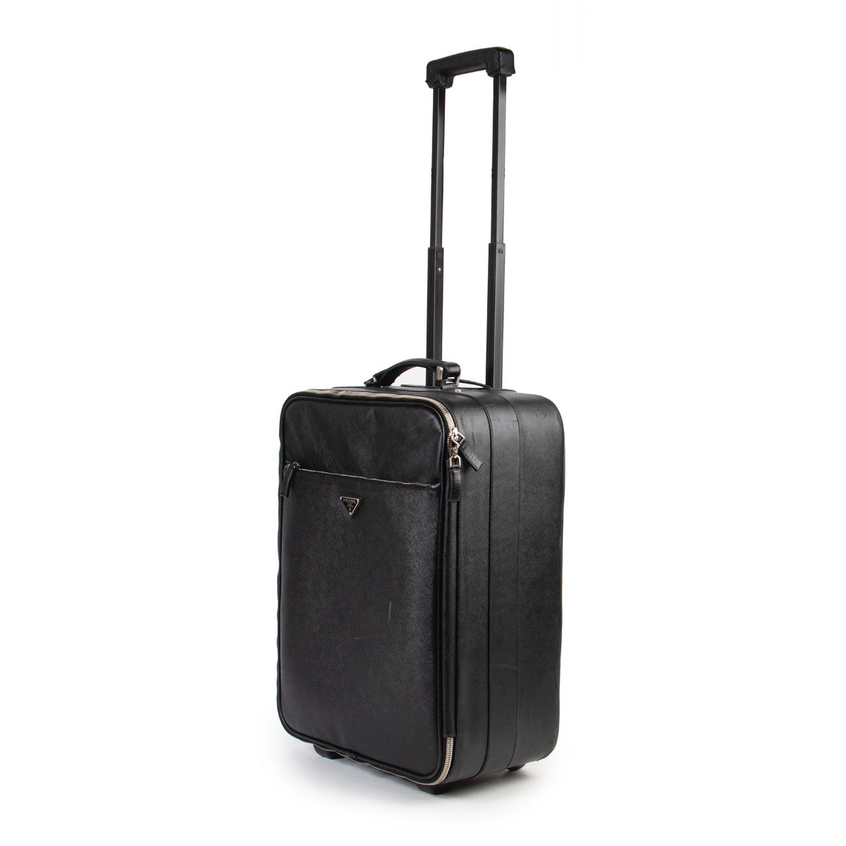Shop safe online authentic second hand Prada Black Saffiano Leather Travel Bag at the right price in good condition.