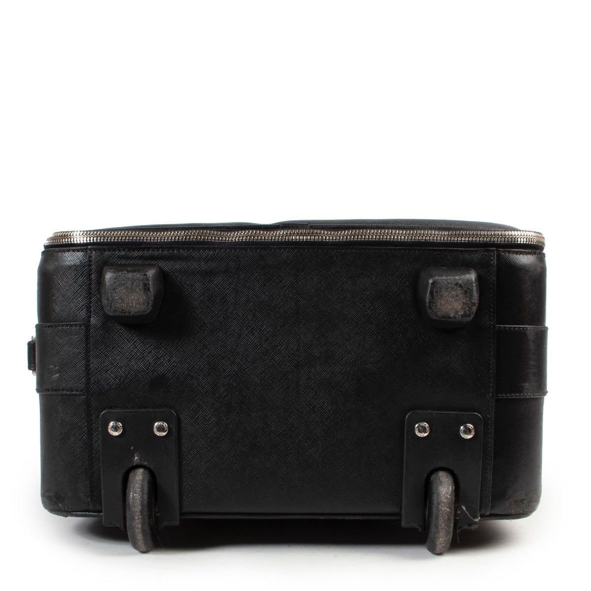 Shop safe online authentic second hand Prada Black Saffiano Leather Travel Bag at the right price in good condition.