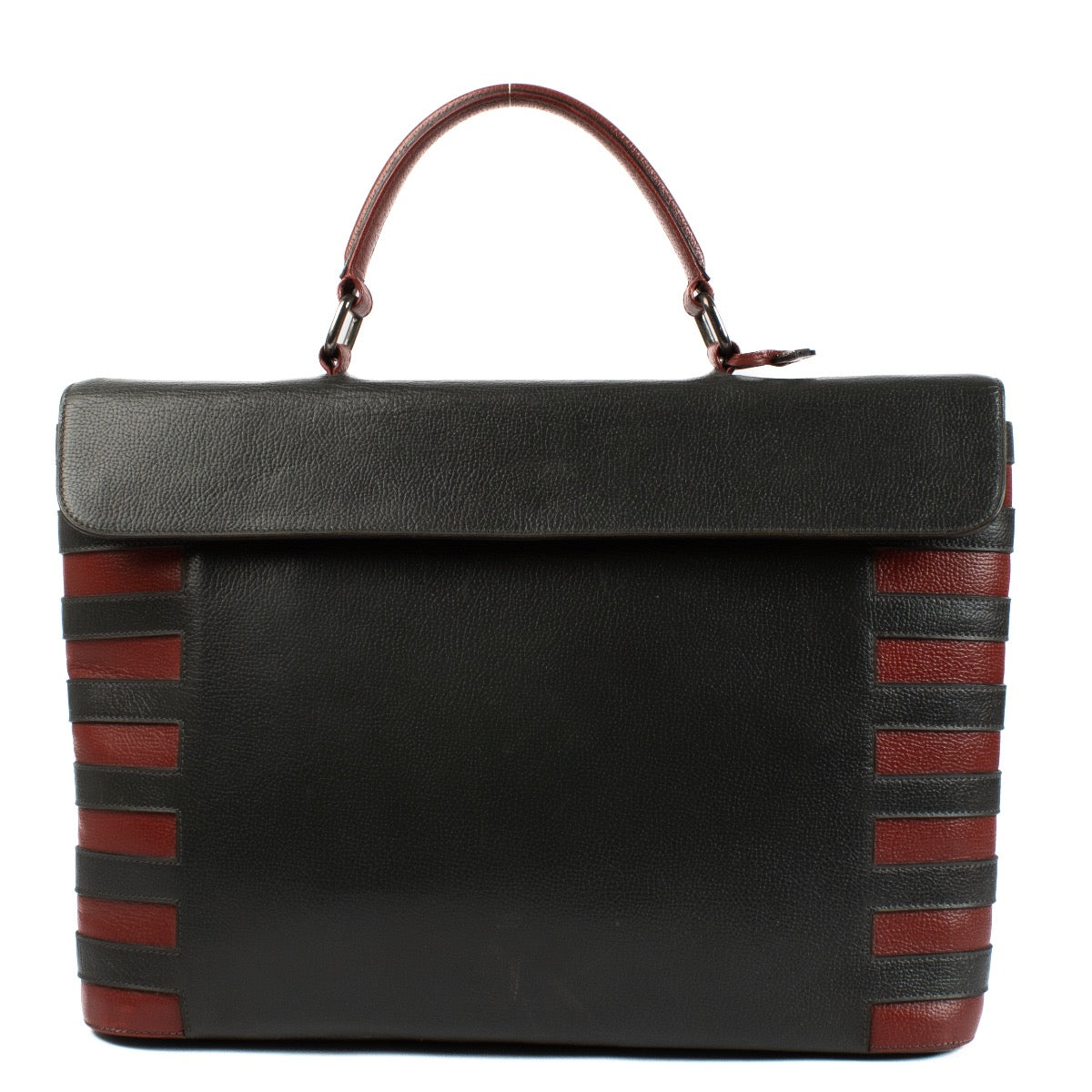 shop 100% authentic second hand Delvaux Green Leather Briefcase on Labellov.com