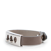 Delvaux Taupe Patent/ Grey Bracelet Delvaux Patent Grey/ Taupe Silver Tempete Wrap Braceletshp safe online secondhand for the best price
