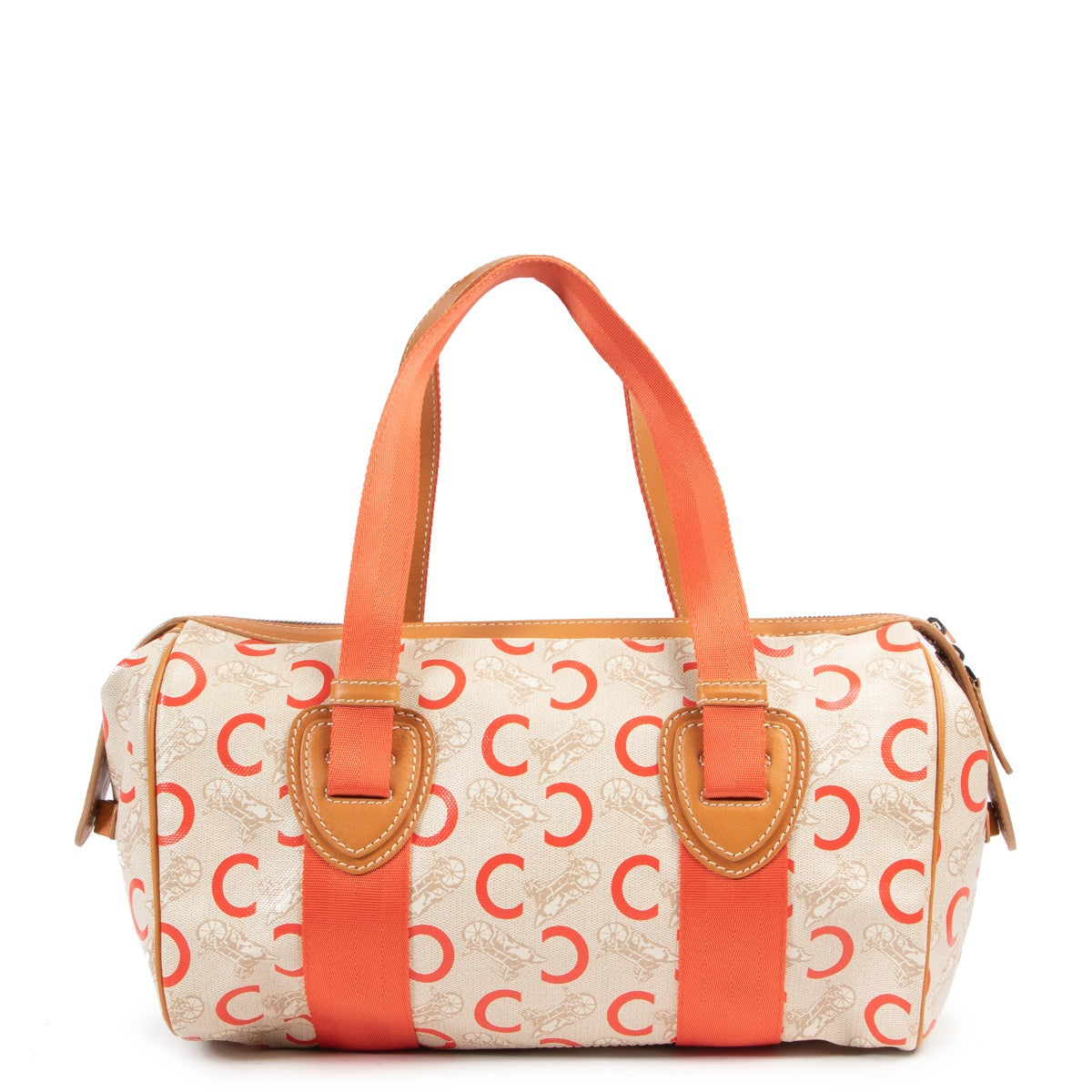 Buy and sell your secondhand designer items for a reasonable price at Labellov Antwerp, come by in store or online. Buy this Céline C Macadam Shoulder Bag Beige Orange Canvas for a reasonable price in very good condition.