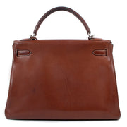 hermes kelly 32, hermes kelly handbag, hermes second hand kelly, hermes brussels, hermes antwerp, hermes bruxelles, hermes knokke, Hermès Kelly 32 Retourne Barenia Palladium Hardware