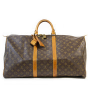 Authentieke Tweedehands Louis Vuitton Monogram Keepall 55 juiste prijs veilig online shoppen luxe merken webshop winkelen Antwerpen België
