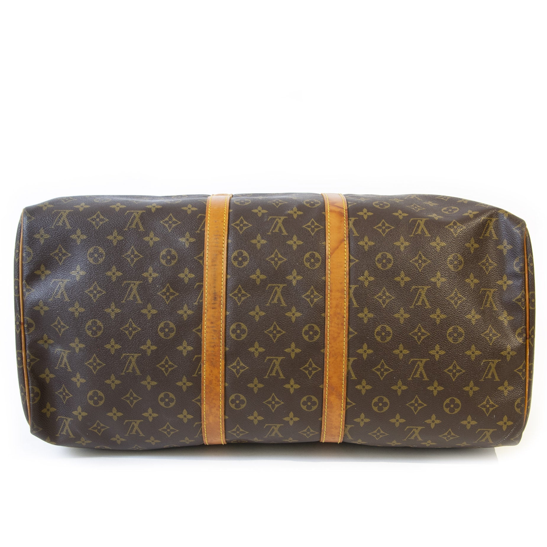 Authentieke Tweedehands Louis Vuitton Monogram Keepall 55 juiste prijs veilig online shoppen luxe merken webshop winkelen Antwerpen België