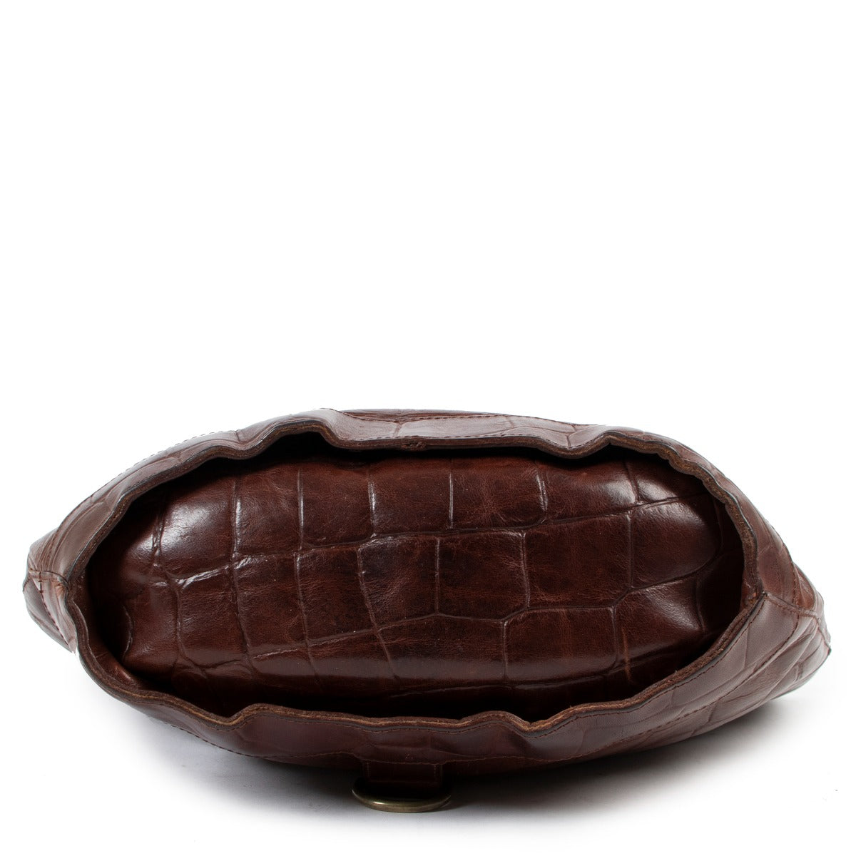Shop online authentic second hand Mulberry Vintage Brown Crocodile Embossed Leather Shoulder Bag at Labellov
