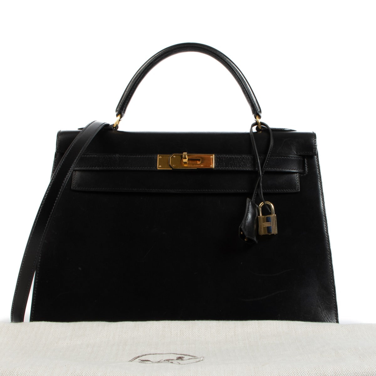 Vintage Hermès 1993 Kelly 32 Black Box