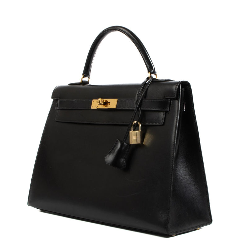 Vintage Hermès 1993 Kelly 32 Black Box