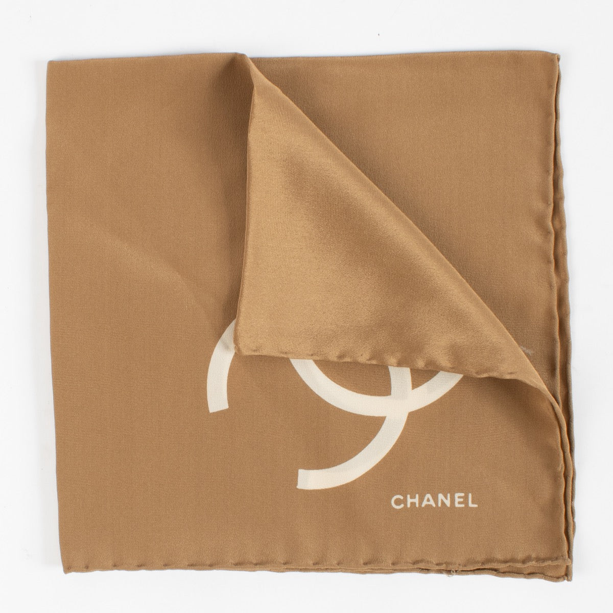 authentic preloved Chanel Brown Scarf on Labellov.com
