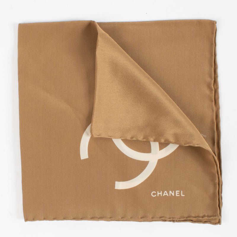 authentic preloved Chanel Brown Scarf on Labellov.com