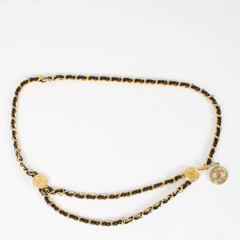 Chanel Black Vintage Chain Belt
