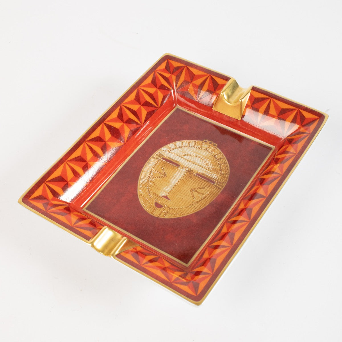 authentic preloved Hermès Africa Theme Mask Ashtray on Labellov.com