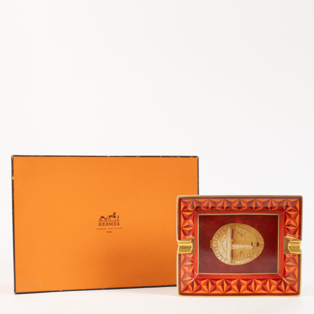 authentic preloved Hermès Africa Theme Mask Ashtray on Labellov.com