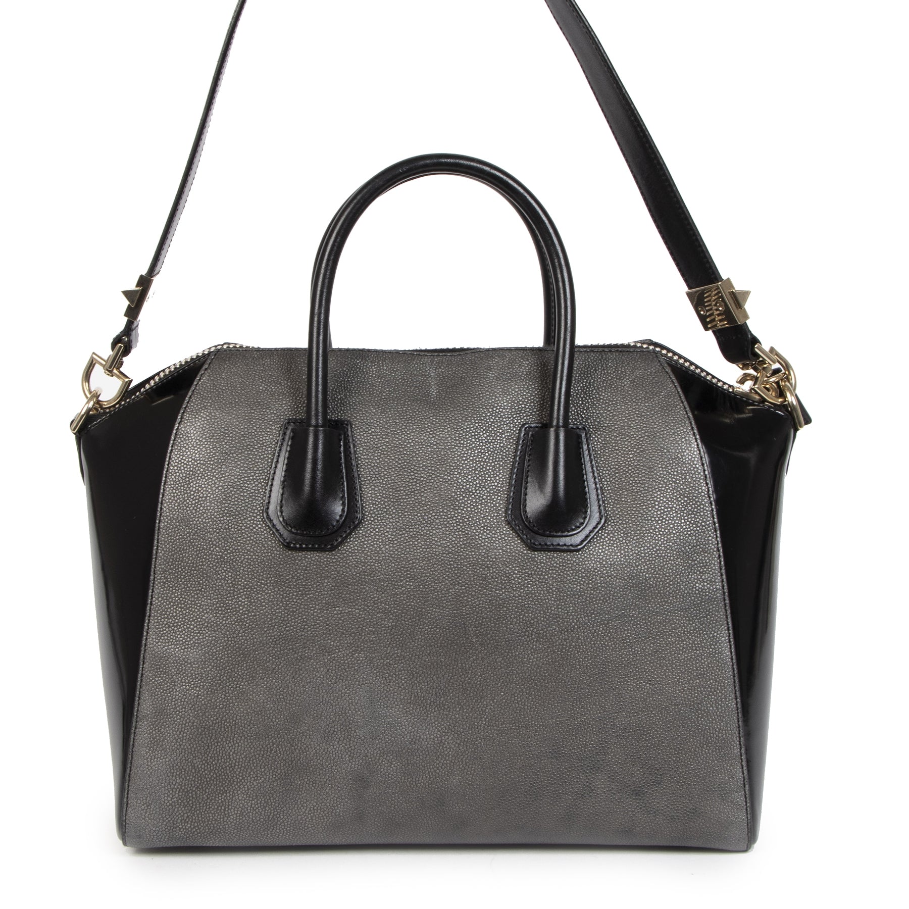 Authentieke Tweedehands Givenchy Medium Antigona Bicolor Bag juiste prijs veilig online shoppen luxe merken webshop winkelen Antwerpen België mode fashion