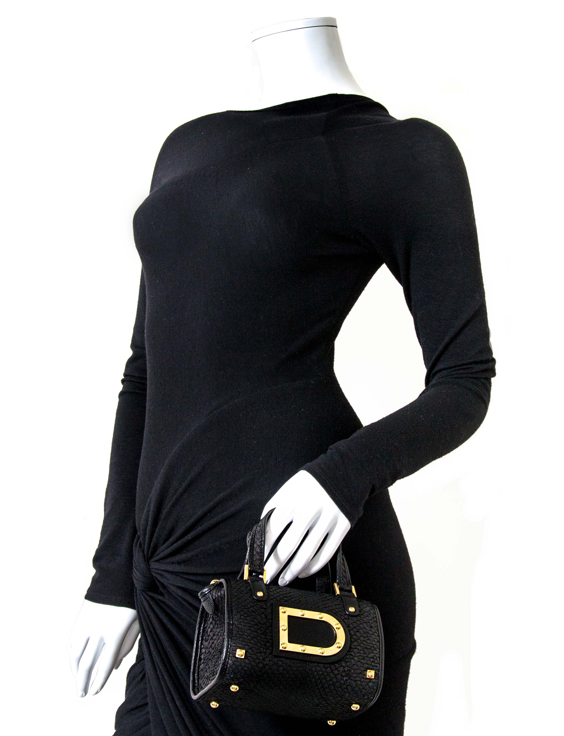 Delvaux Le Astrid Mini Black Python Evening Bag now for sale at labellov vintage fashion webshop belgium