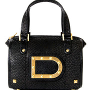Delvaux Le Astrid Mini Black Python Evening Bag now for sale at labellov vintage fashion webshop belgium