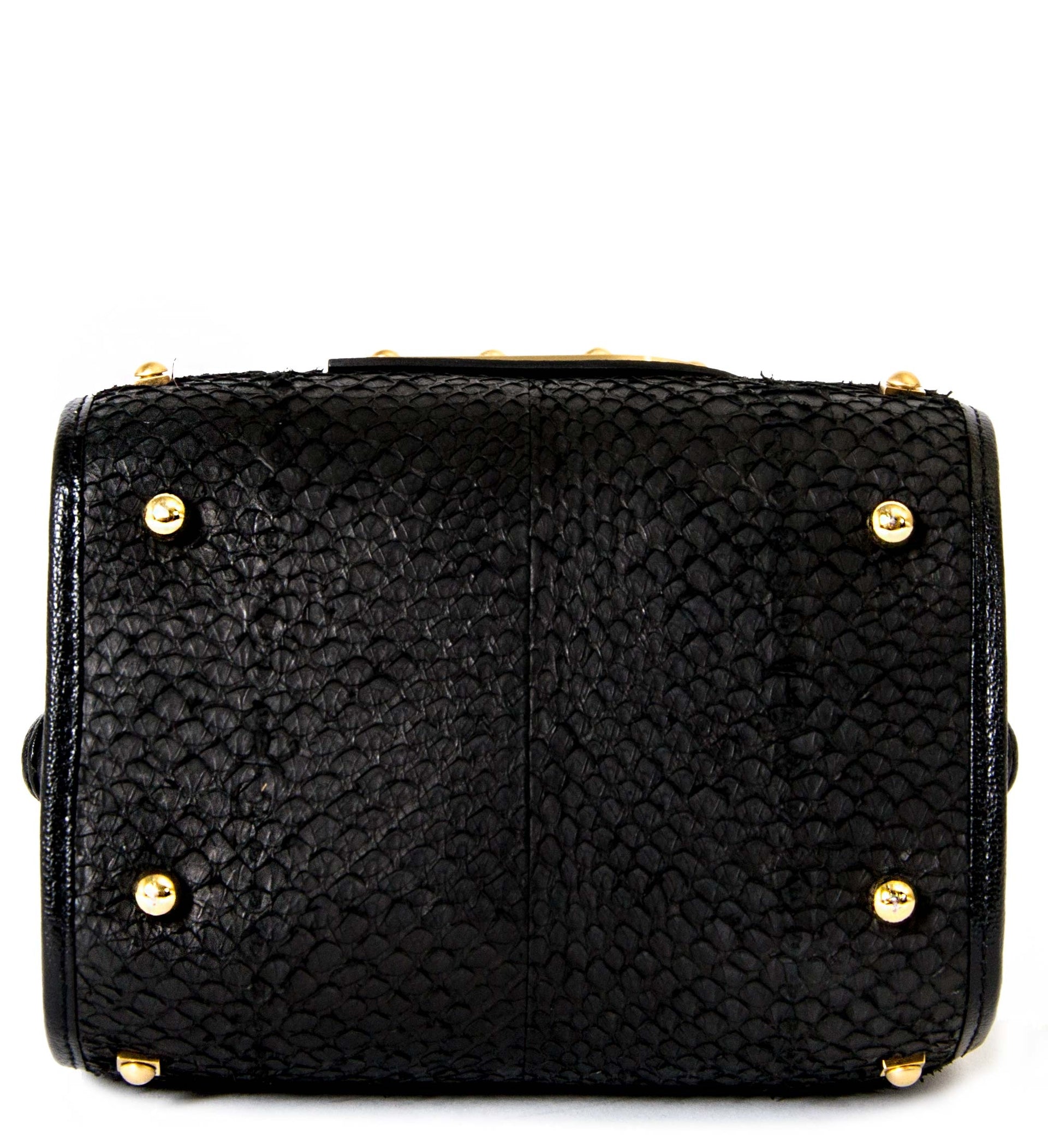 Delvaux Le Astrid Mini Black Python Evening Bag now for sale at labellov vintage fashion webshop belgium