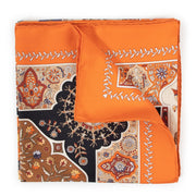 Shop safe online at Labellov in Antwerp this 100% authentic second hand Hermès Orange Aux Portes Du Palais Silk Scarf