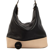 Shop 100% authentic second-hand Delvaux Every D Hobo Allure Bicolore Black-Nude Shoulder Bag on Labellov.com