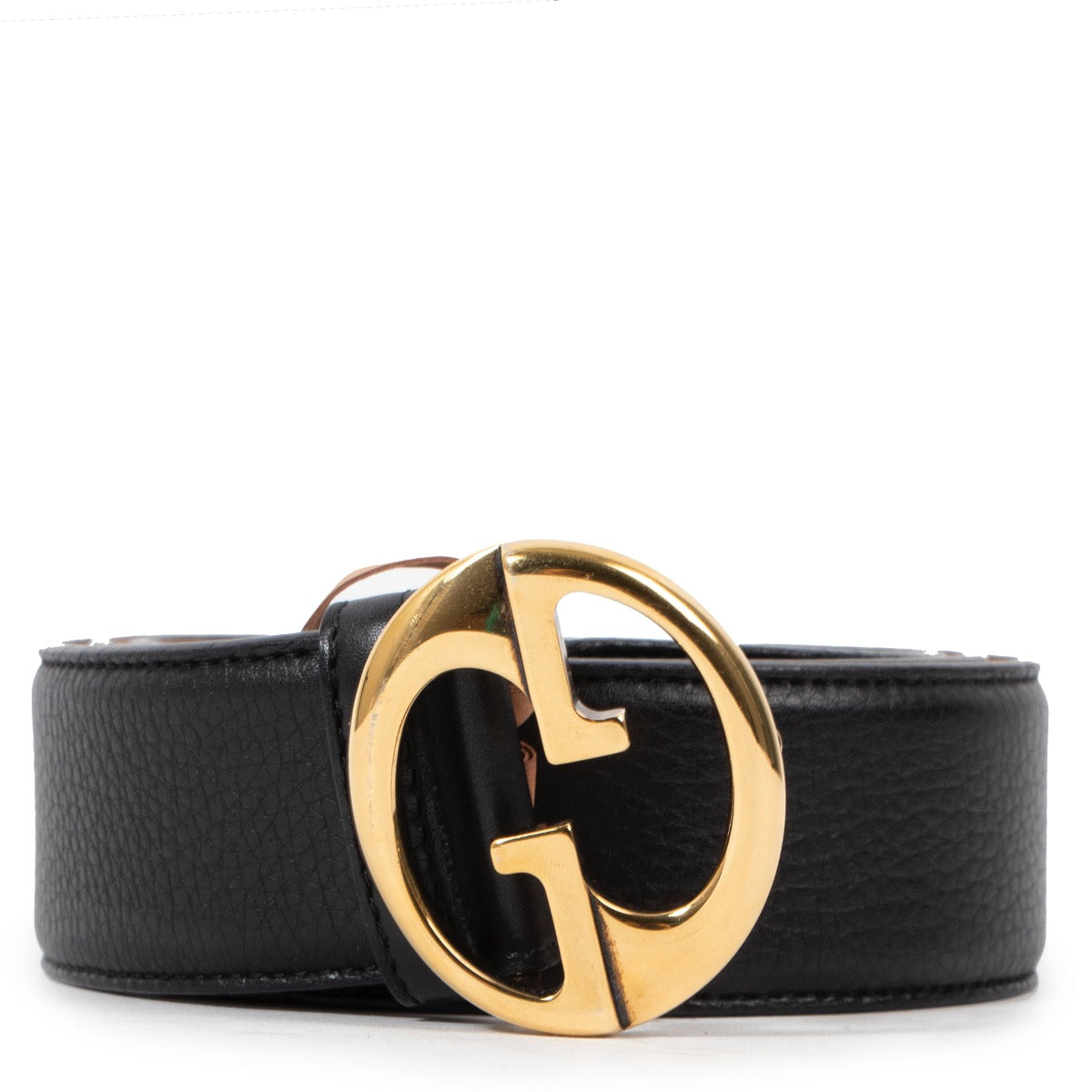 Shop safe online at Labellov in Antwerp this 100% authentic second hand Gucci Black Leather GG Belt - size 90