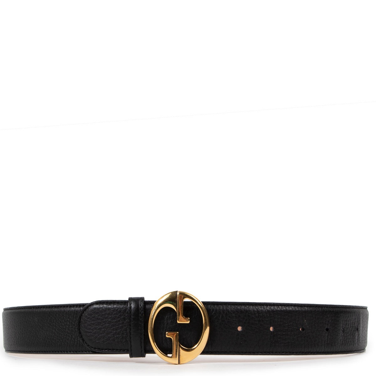 Shop safe online at Labellov in Antwerp this 100% authentic second hand Gucci Black Leather GG Belt - size 90