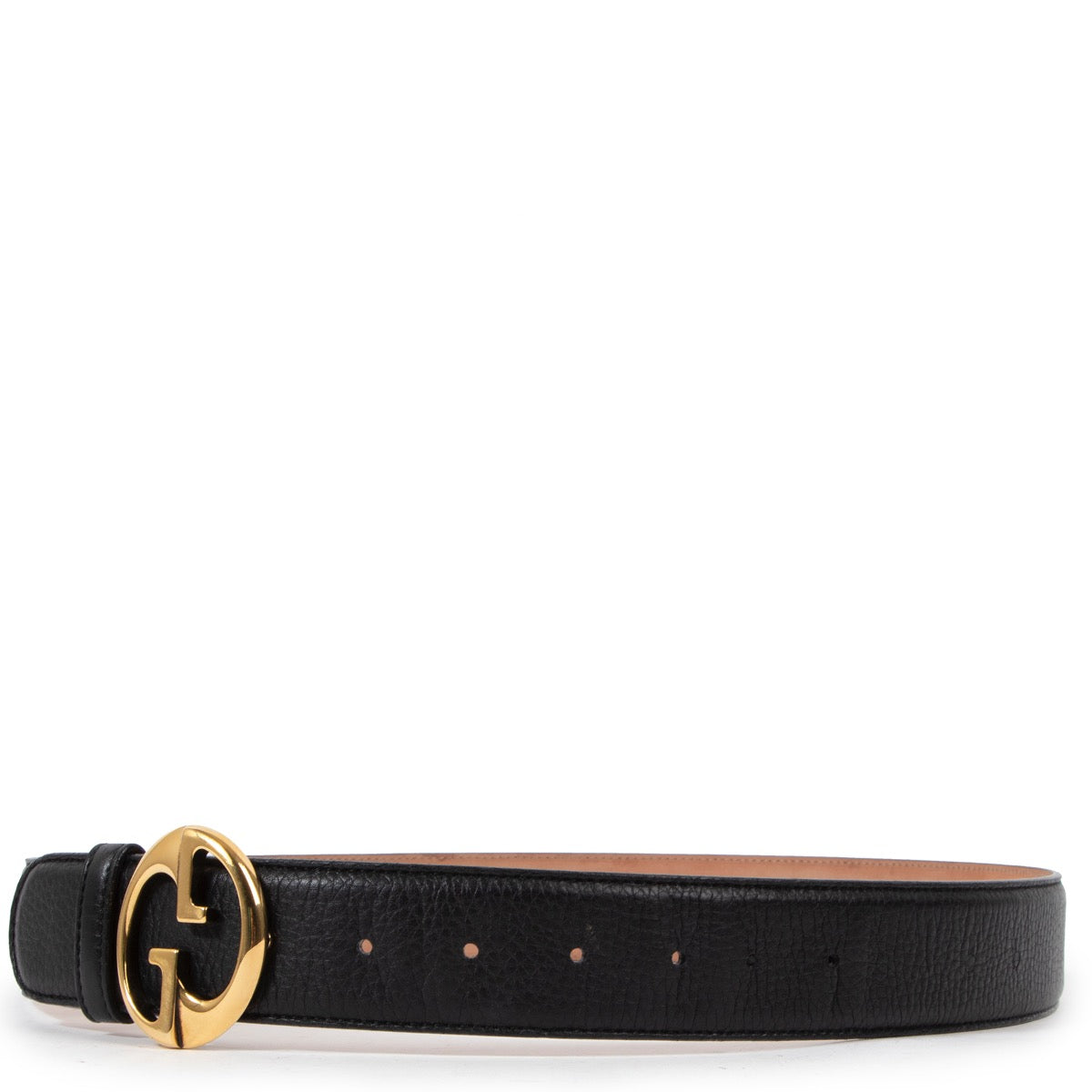 Shop safe online at Labellov in Antwerp this 100% authentic second hand Gucci Black Leather GG Belt - size 90