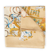 Shop safe online at Labellov in Antwerp this 100% authentic second hand Hermès Beige Carousel Silk Scarf