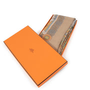 Shop safe online at Labellov in Antwerp this 100% authentic second hand Hermès Beige Découpages Cashmere and Silk Scarf