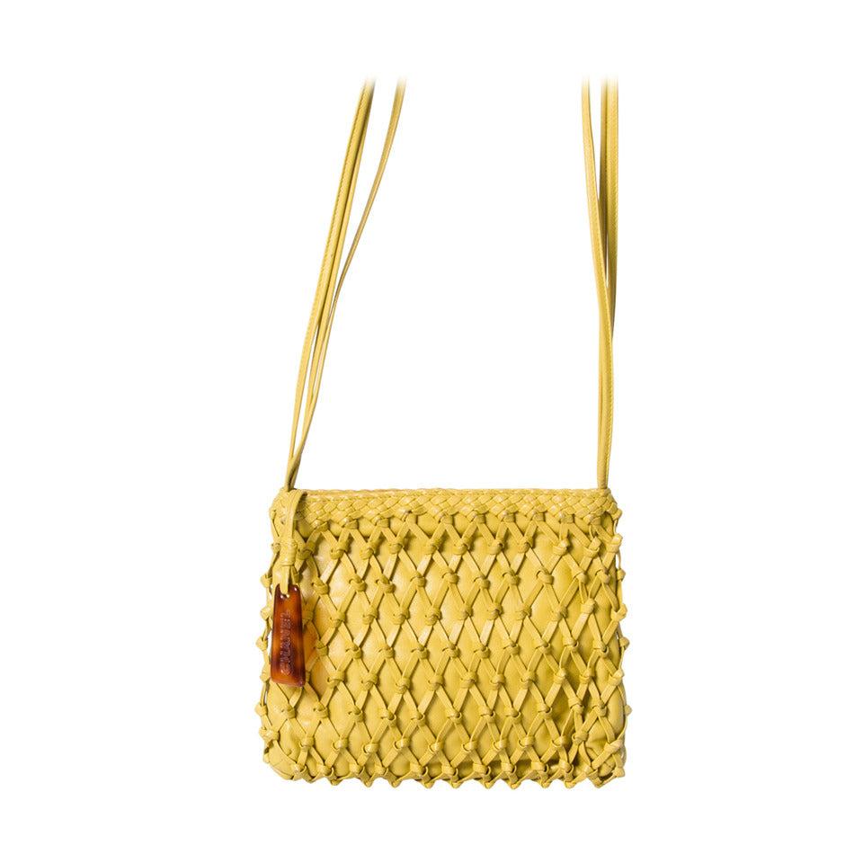 Chanel Woven Ochre Shoulder Bag