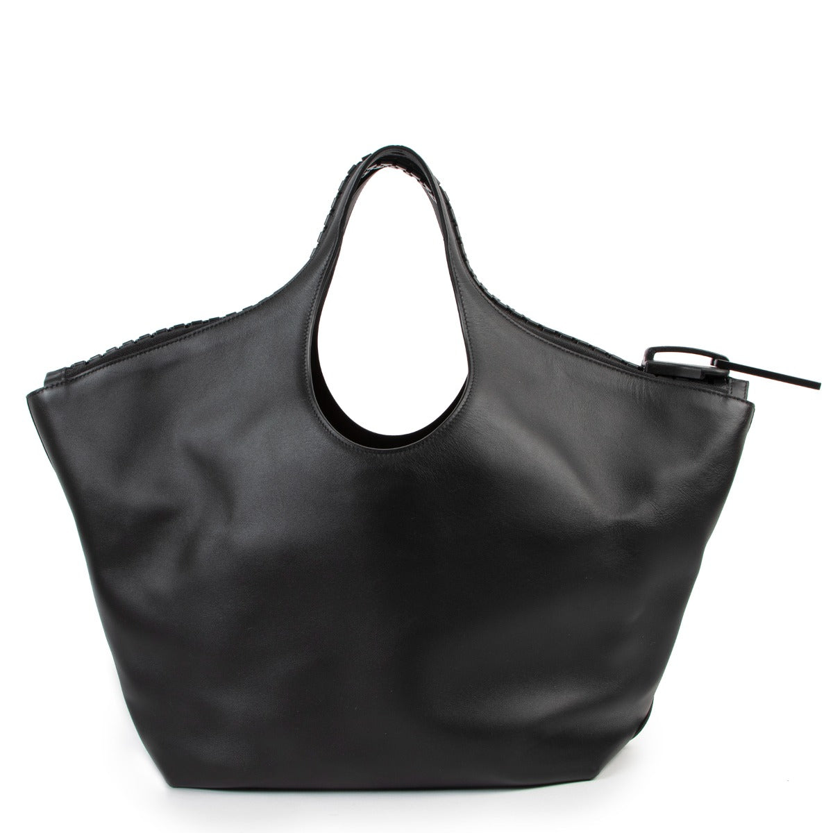 Shop online authentic second hand luxury high-end designer Balenciaga Black Megazip Medium Basket Bag at Labellov
