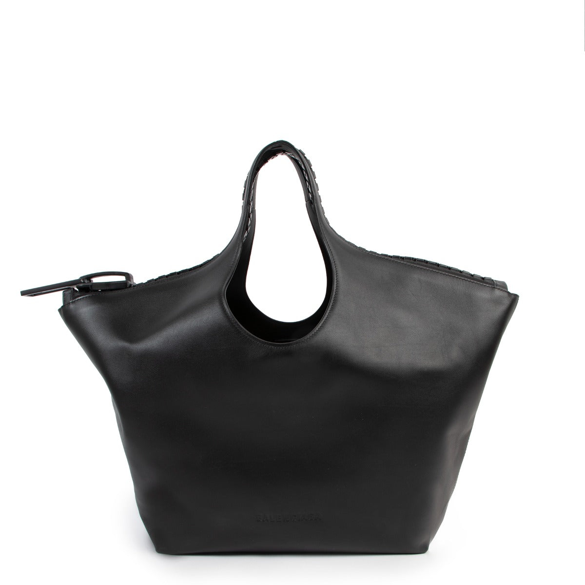 Shop online authentic second hand luxury high-end designer Balenciaga Black Megazip Medium Basket Bag at Labellov