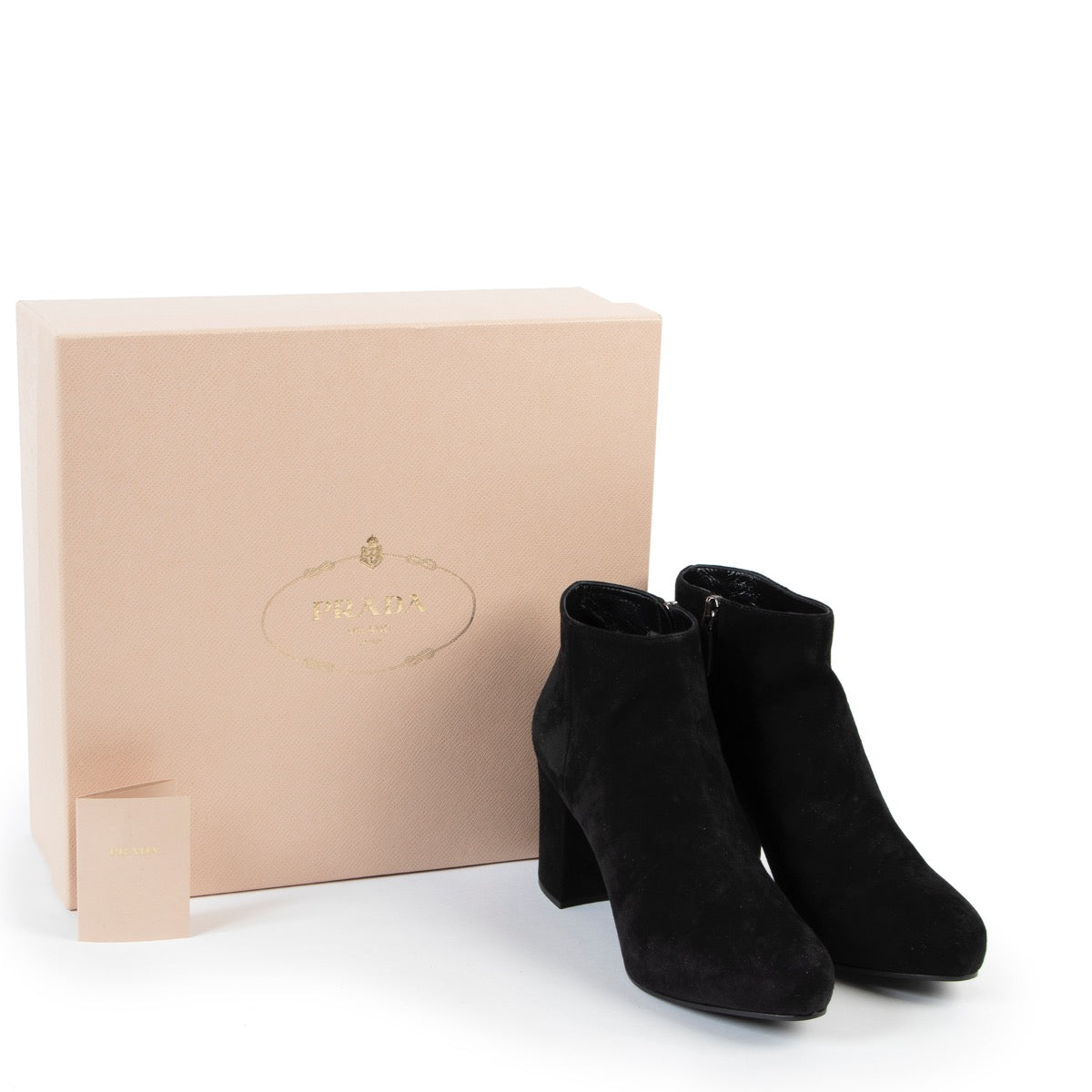 Buy a 100% authentic pair of second hand Prada Black Suede Point-Toe Boots Size 39 at Labellov