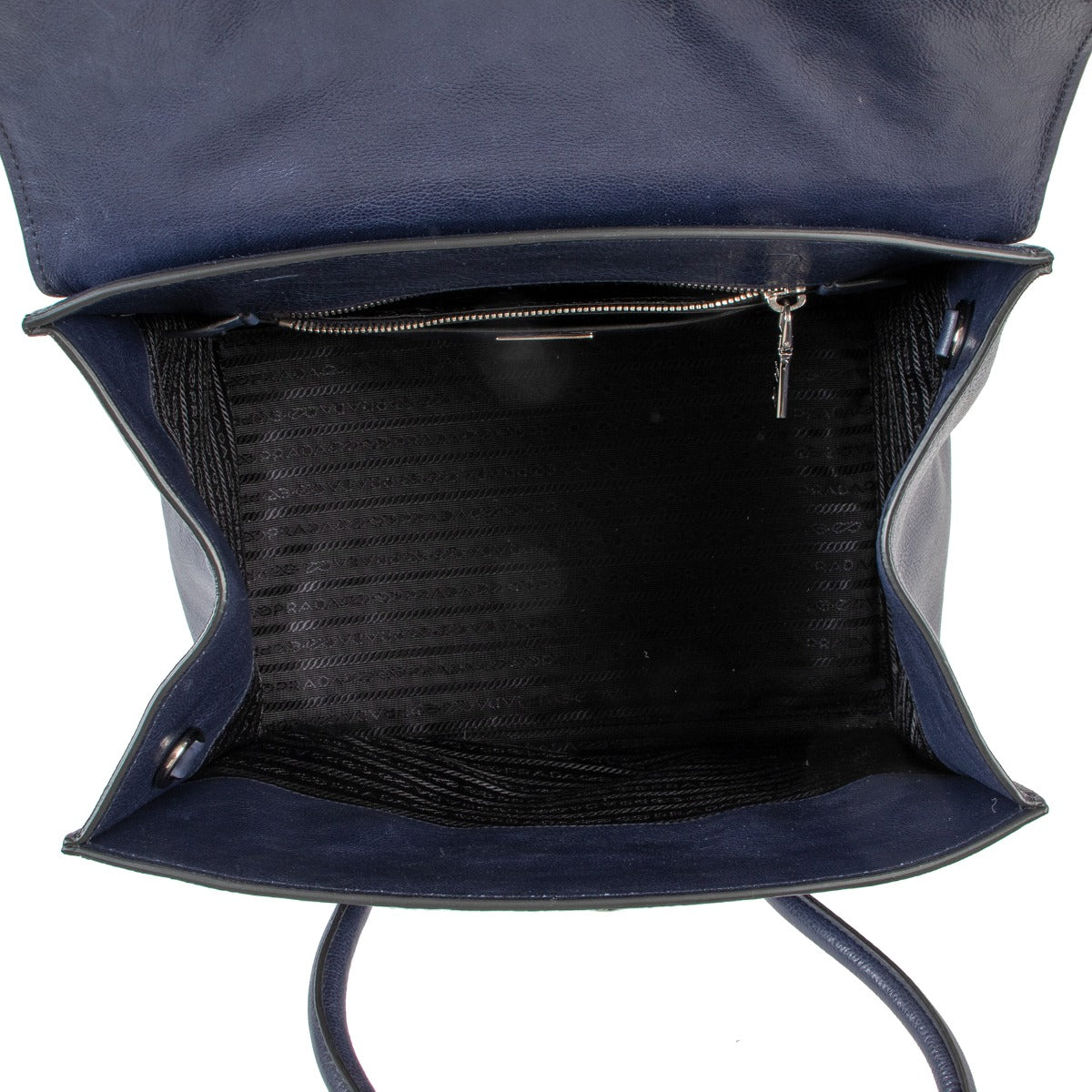 Shop second hand luxury high-end designer Prada BN2661 Blue Glace Calf Tote Bag at Labellov