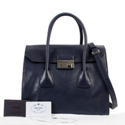 Shop second hand luxury high-end designer Prada BN2661 Blue Glace Calf Tote Bag at Labellov