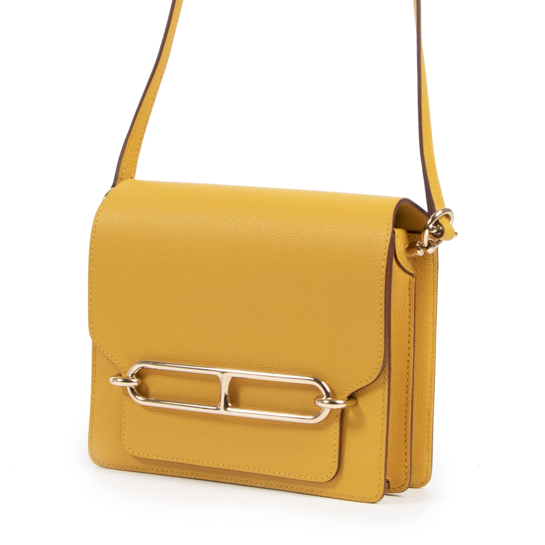 Hermès Mini Roulis 18 Moutarde GHW pour le meilleur prix chez labellov à Anvers Belgique