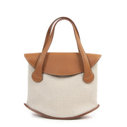 Authentieke Tweedehands Delvaux Mémoire Cognac Leather Canvas Handbag juiste prijs veilig online shoppen luxe merken webshop winkelen Antwerpen België mode fashion