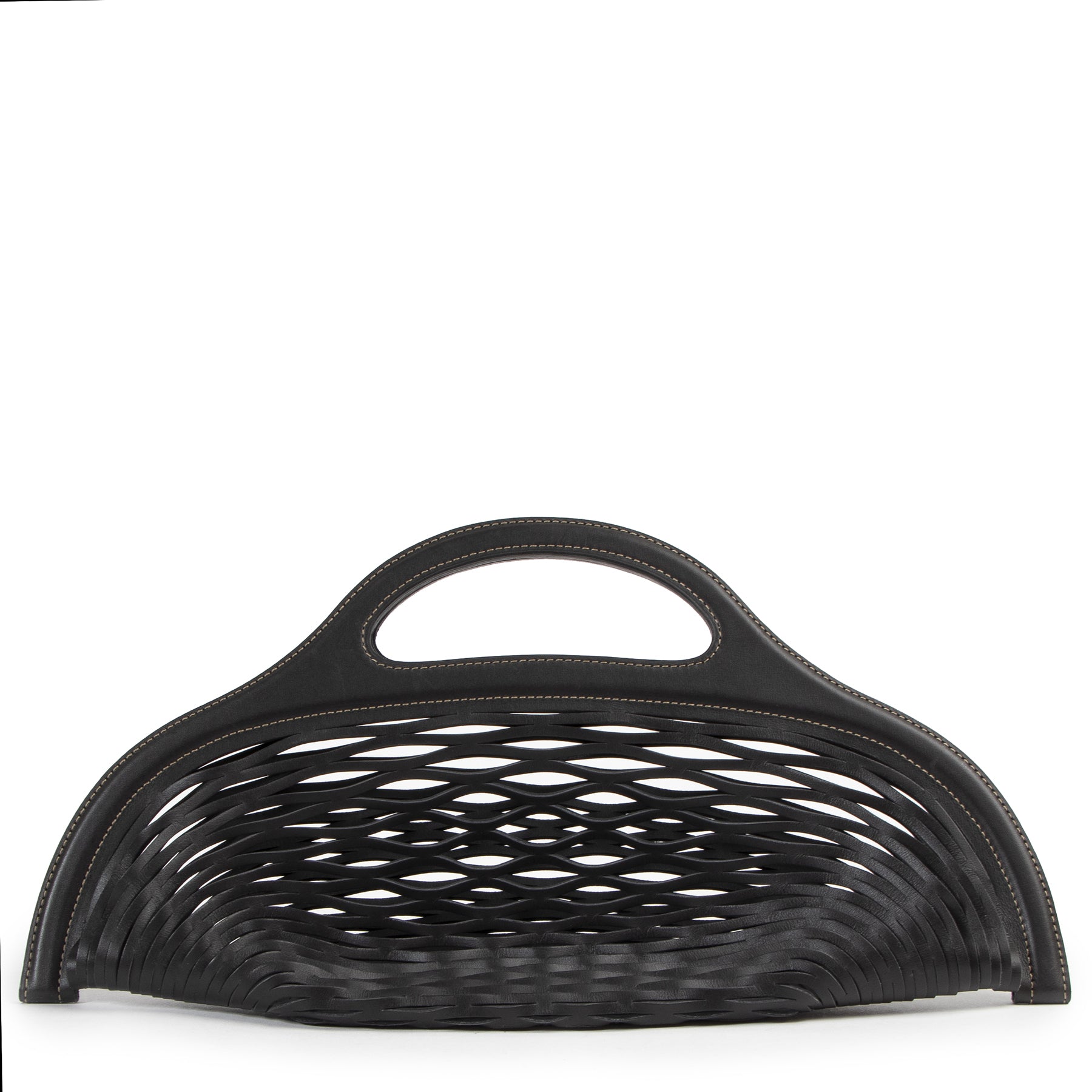 Authentic secondhand Delvaux Limited Edition Black Kaisin Basket Bag designer bags fashion luxury vintage webshop safe secure online shopping